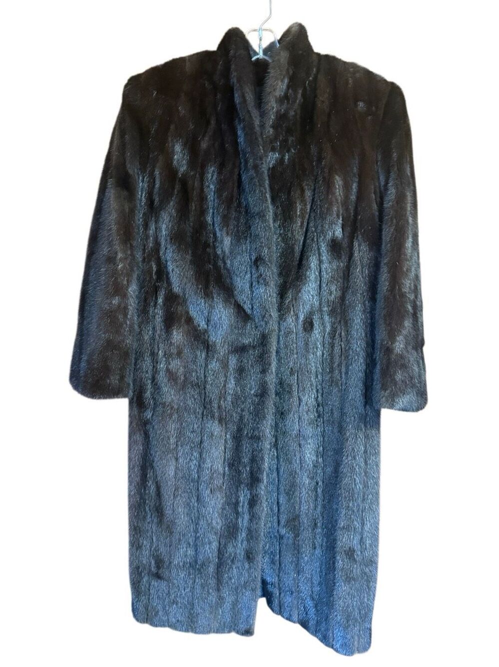 Nicholson Furs Vintage full-length dark ranch Mink Coat Sz L